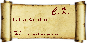 Czina Katalin névjegykártya