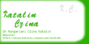 katalin czina business card